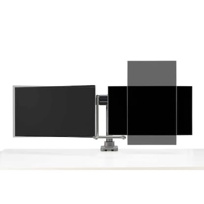 Artikelbild 2 für Kensington Monitor-Halterung SmartFit™ Dual K58272WW dunkelgrau für 2 Monitore, Tischklemme, Artikelnummer 734016