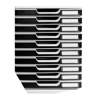 Artikelbild 2 für Exacompta Schubladenbox Modulo schwarz 302014D, DIN A4 mit 10 Schubladen, Artikelnummer 667480