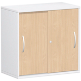 Artikelbild 1 für geramöbel Schiebetürenschrank Flex, S-382502-BW weiß, buche 1 Fachboden 80,0 x 42,5 x 79,8 cm, Artikelnummer 877086