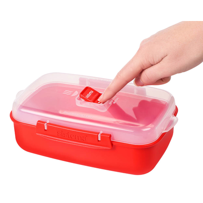 Artikelbild 4 für sistema® Mikrowellendose rot 1,25 l, 1 St., Artikelnummer 593174