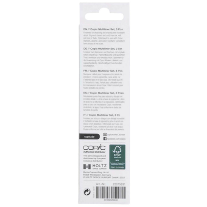 Artikelbild 7 für COPIC® Multiliner Fineliner schwarz 0.05 + 0.1 + 0.3 mm, 3 St., Artikelnummer 361406