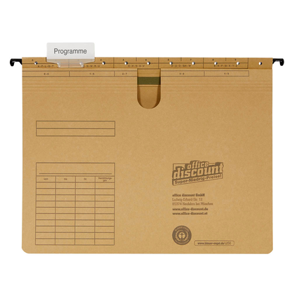 Artikelbild 3 für 50 office discount Hängehefter Karton naturbraun 1 x kaufmännische Heftung, Artikelnummer 501684