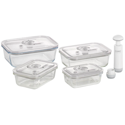 Artikelbild 2 für caso® Vakuumbehälter-Set VacuBoxx E-Set transparent 0,37/0,6/1,0/1,5 l, 1 Set, Artikelnummer 492779