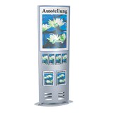 Artikelbild 1 für Kerkmann Infosäule tec-art Säule Size silber DIN A4, 1/3 DIN A4 6 Fächer, Artikelnummer 459545