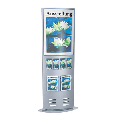 Artikelbild für Kerkmann Infosäule tec-art Säule Size silber DIN A4, 1/3 DIN A4 6 Fächer, Artikelnummer 459545