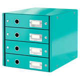 Artikelbild 1 für AKTION: LEITZ Schubladenbox Click & Store eisblau 60490051, DIN A4 mit 4 Schubladen mit Prämie nach Registrierung, Artikelnummer 211538