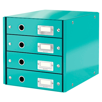 Artikelbild für AKTION: LEITZ Schubladenbox Click & Store eisblau 60490051, DIN A4 mit 4 Schubladen mit Prämie nach Registrierung, Artikelnummer 211538