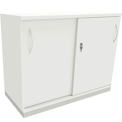 Artikelbild für fm Schiebetürenschrank Sidney, 4260672331659 weiß 1 Fachboden 100,0 x 44,2 x 78,1 cm, Artikelnummer 131257