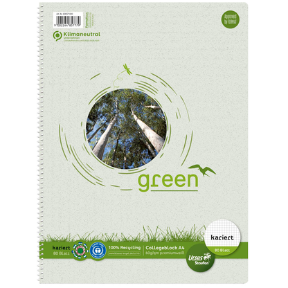 Artikelbild 20 für Ursus Collegeblöcke green kariert DIN A4 ohne Rand, 1 Block, Artikelnummer 907699