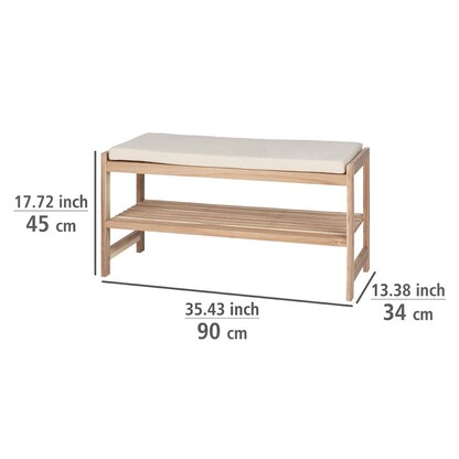 Artikelbild 4 für WENKO Schuhbank Acina 50746100 braun Holz 90,0 cm, Artikelnummer 817124