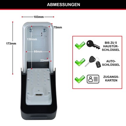 Artikelbild 2 für Master Lock® 5426EURD Schlüsseltresor silber Zahlenschloss, Artikelnummer 727624
