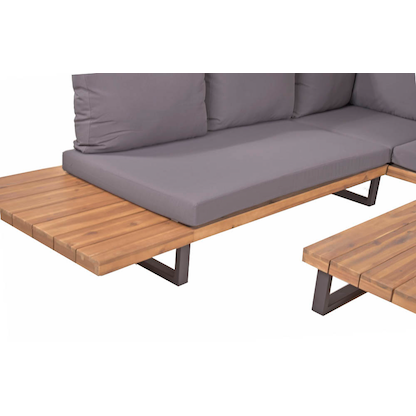 Artikelbild 8 für Garden Pleasure Loungegruppe ACAPULCO anthrazit, schwarz Holz, Metall, 13-teilig, Artikelnummer 897732