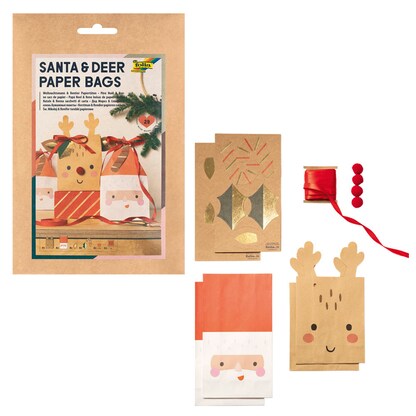 Artikelbild 18 für folia Papiertüten Santa & Deer mehrfarbig, Artikelnummer 719459