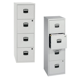 Artikelbild 1 für BISLEY Home PFA 4 Hängeregistraturschrank lichtgrau 4 Schubladen 41,3 x 40,0 x 132,1 cm, Artikelnummer 728725