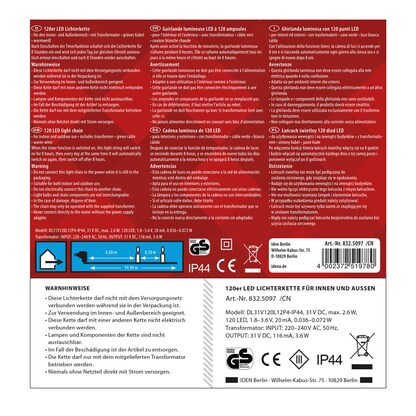 Artikelbild 15 für Idena 120er LED Lichterkette grün 20,0 m, Artikelnummer 638284