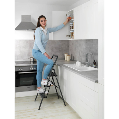 Artikelbild 5 für WENKO Klapptritt Compact grau 3 Stufen, H: 106,5 cm, Artikelnummer 817062