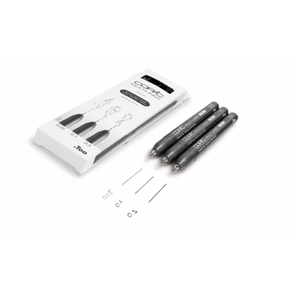 Artikelbild 2 für COPIC® Multiliner Fineliner schwarz 0.05 + 0.1 + 0.3 mm, 3 St., Artikelnummer 361406