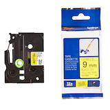 Artikelbild 1 für brother Schriftband TZe-FX621 TZEFX621, 9 mm schwarz auf gelb, Artikelnummer 653642