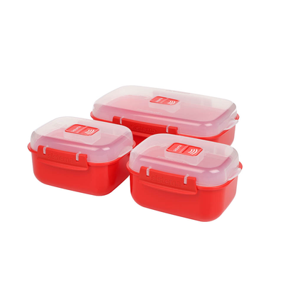 Artikelbild 2 für sistema® Mikrowellen-Set rot, 1 Set, Artikelnummer 593291