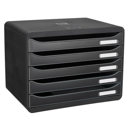 Artikelbild 8 für Exacompta Schubladenbox Big-Box Plus quer Classic schwarz 308714D, DIN A4 quer mit 5 Schubladen, Artikelnummer 460225