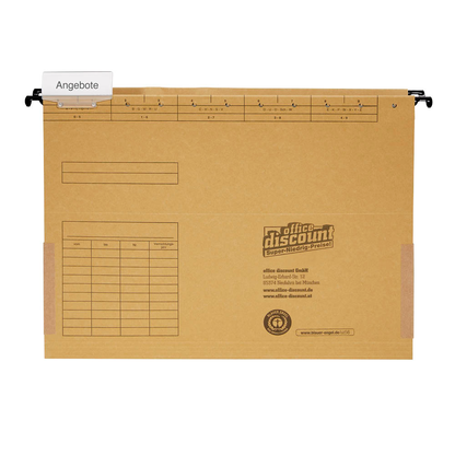 Artikelbild 3 für AKTION: 50 office discount Hängetaschen naturbraun + GRATIS office discount Zettelbox, Artikelnummer 532471