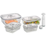 Artikelbild 1 für caso® Vakuumbehälter-Set VacuBoxx E-Set transparent 0,37/0,6/1,0/1,5 l, 1 Set, Artikelnummer 492779