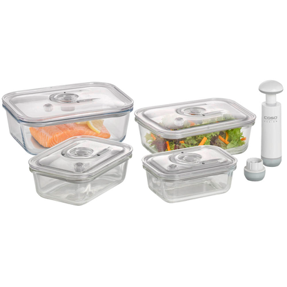 Artikelbild 8 für caso® Vakuumbehälter-Set VacuBoxx E-Set transparent 0,37/0,6/1,0/1,5 l, 1 Set, Artikelnummer 492779