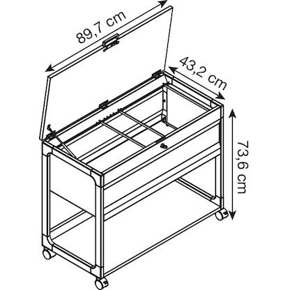 Artikelbild 2 für DURABLE Hängemappenwagen abschließbar grau für bis zu 100 Hängemappen, Artikelnummer 189353