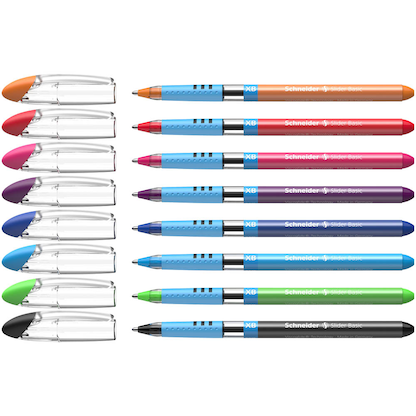Artikelbild 4 für Schneider Kugelschreiber Slider Basic farbsortiert, Schreibfarbe: farbsortiert, 8 St., Artikelnummer 468033