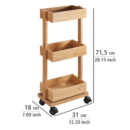 Artikelbild 6 für WENKO Etagenwagen Tortona braun 18,0 x 31,0 x 71,5 cm, Artikelnummer 530607