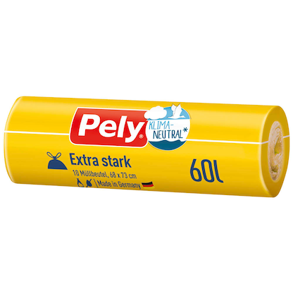 Artikelbild 2 für Pely Müllbeutel Extra stark 60,0 l transparent, 10 St., Artikelnummer 618486
