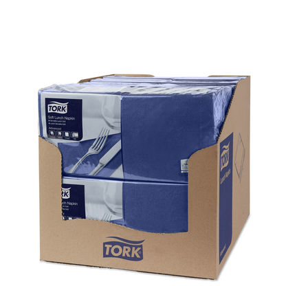 Artikelbild 3 für TORK Servietten Soft dunkelblau 3-lagig 32,6 x 33,0 cm, 150 St., Artikelnummer 453528