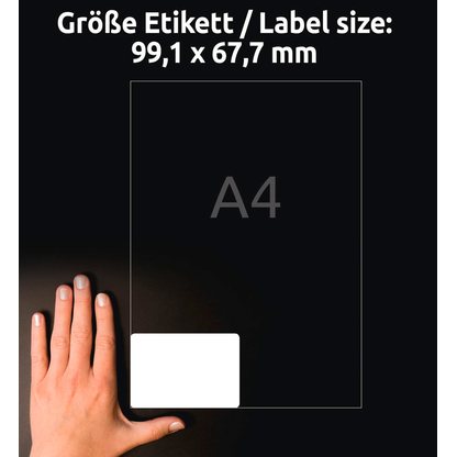 Artikelbild 4 für 320 AVERY Zweckform Versandetiketten L7165-40 weiß 99,1 x 67,7 mm, Artikelnummer 557488