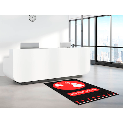 Artikelbild 2 für Mercury Fußmatte Abstand halten schwarz, rot 90,0 x 150,0 cm, Artikelnummer 186843
