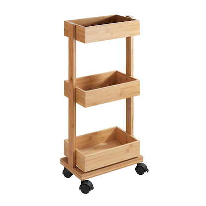 Artikelbild 7 für WENKO Etagenwagen Tortona braun 18,0 x 31,0 x 71,5 cm, Artikelnummer 530607