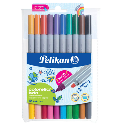 Artikelbild 2 für Pelikan Colorella Twin Filzstifte farbsortiert, 10 St., Artikelnummer 682544
