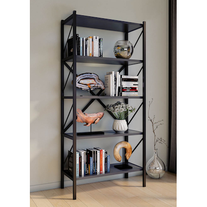 Artikelbild 4 für VCM my home Bücherregal Insasi anthrazit 66,0 x 34,0 x 160,0 cm, Artikelnummer 911523