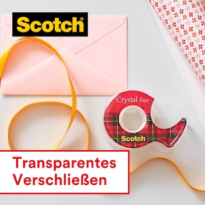 Artikelbild 4 für 12 + 2 GRATIS: Scotch Crystal Klebefilm kristall-klar 19,0 mm x 33,0 m 12 Rollen + GRATIS 2 Rollen, Artikelnummer 204366