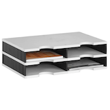 Artikelbild 1 für styro Sortierstation Styrodoc grau/schwarz mit 4 Fächer, Artikelnummer 444851