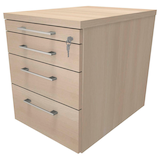 Artikelbild 1 für fm Oldenburg Rollcontainer akazie 4 Auszüge 43,4 cm 60,0 cm, Artikelnummer 137921