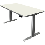 Artikelbild 1 für Kerkmann Move 3 Premium elektrisch höhenverstellbarer Schreibtisch weiß rechteckig, T-Fuß-Gestell silber 160,0 x 80,0 cm, Artikelnummer 173887