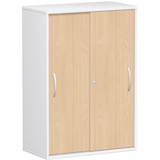 Artikelbild 1 für geramöbel Schiebetürenschrank Flex, S-383502-BW weiß, buche 2 Fachböden 80,0 x 42,5 x 118,2 cm, Artikelnummer 877047