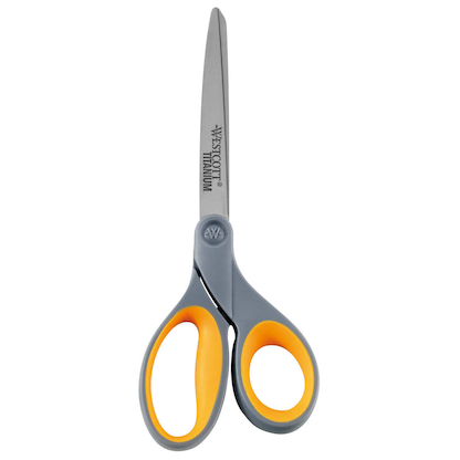 Artikelbild 13 für WESTCOTT Papierschere TITANIUM Nitride grau-gelb 23,0 cm, Artikelnummer 254942