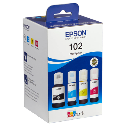 Artikelbild 2 für EPSON 102/T03R64 schwarz, cyan, magenta, gelb Tintenflaschen, 4er-Set, Artikelnummer 335651