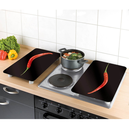 Artikelbild 7 für WENKO Herdabdeckplatten Hot Peperoni schwarz, 2 St., Artikelnummer 530394