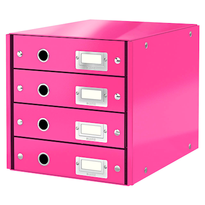 Artikelbild für LEITZ Schubladenbox Click & Store pink 60490023, DIN A4 mit 4 Schubladen, Artikelnummer 211553