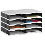 Artikelbild 1 für styro Sortierstation Styrodoc grau/schwarz mit 8 Fächer, Artikelnummer 444919