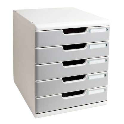 Artikelbild 8 für Exacompta Schubladenbox Modulo steingrau 301041D, DIN A4 mit 5 Schubladen, Artikelnummer 667232
