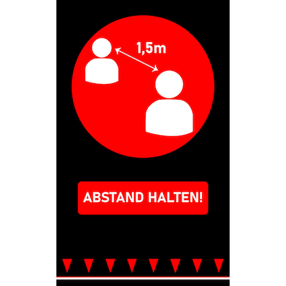 Artikelbild 14 für Mercury Fußmatte Abstand halten schwarz, rot 90,0 x 150,0 cm, Artikelnummer 186843