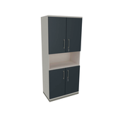 Artikelbild 1 für fm Regalschrank Oldenburg, 4260649684078 weiß, lavagrau 80,0 cm 44,2 cm, Artikelnummer 407897